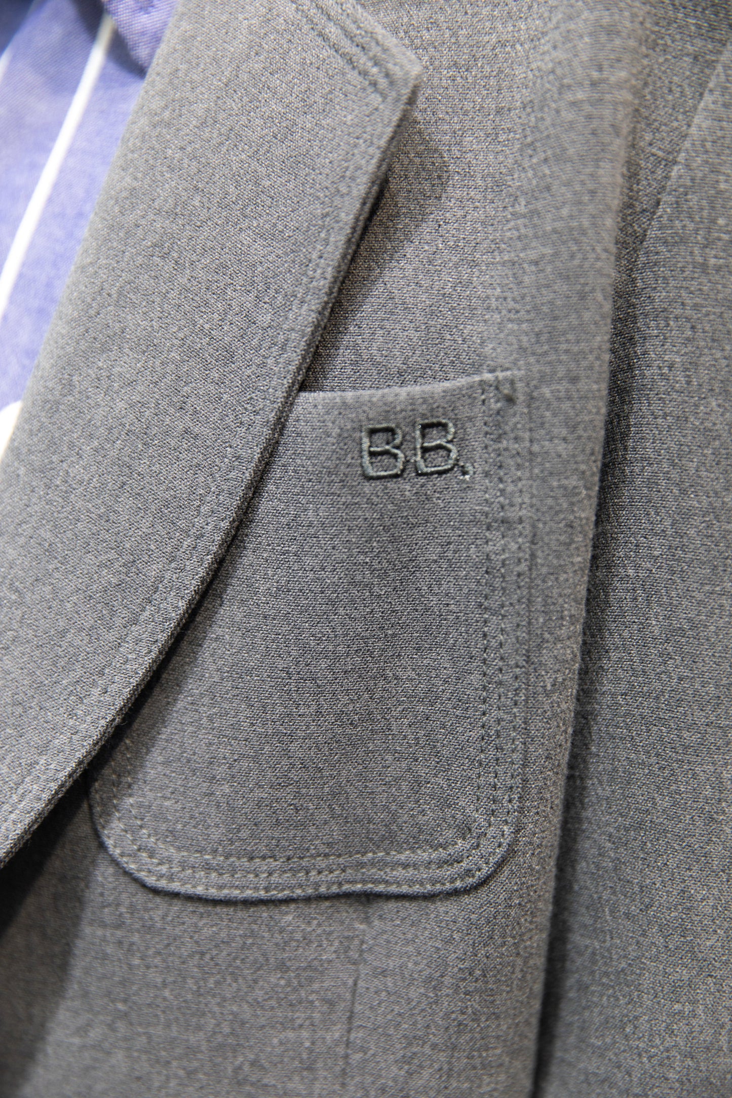 Blazer gris doublure rayée - Yves