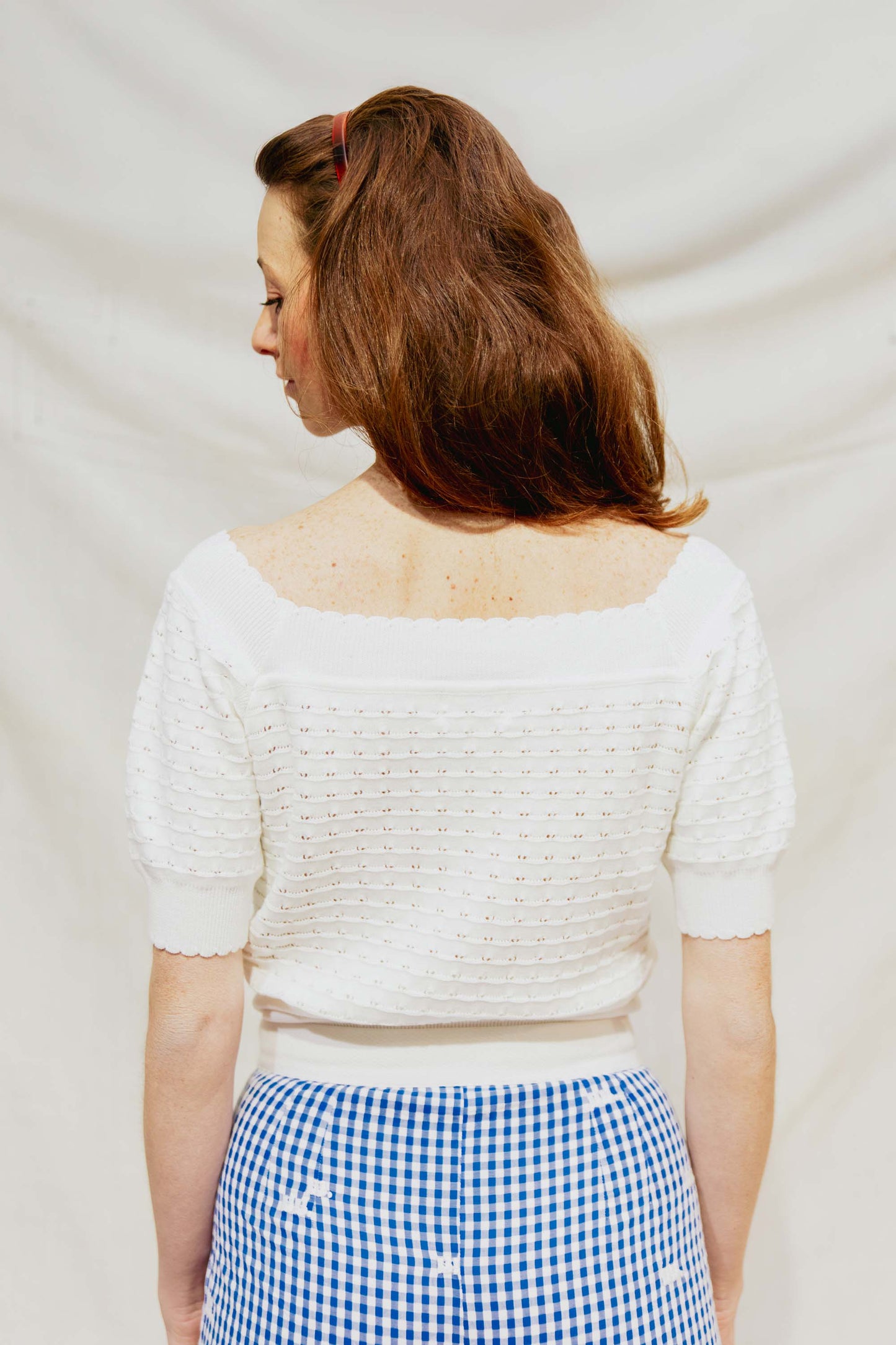 Pull Blanc ajouré - French