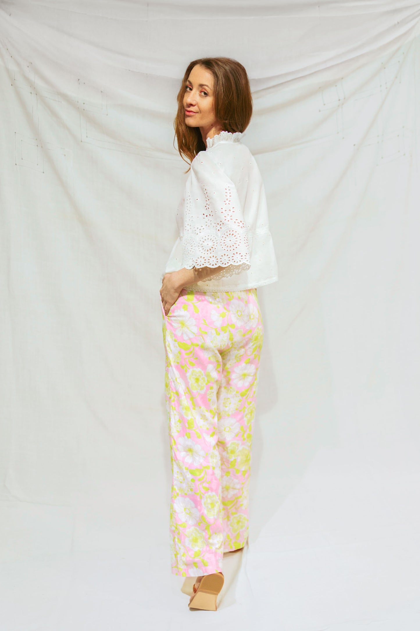 Pantalon fleuri pastel - Madrague