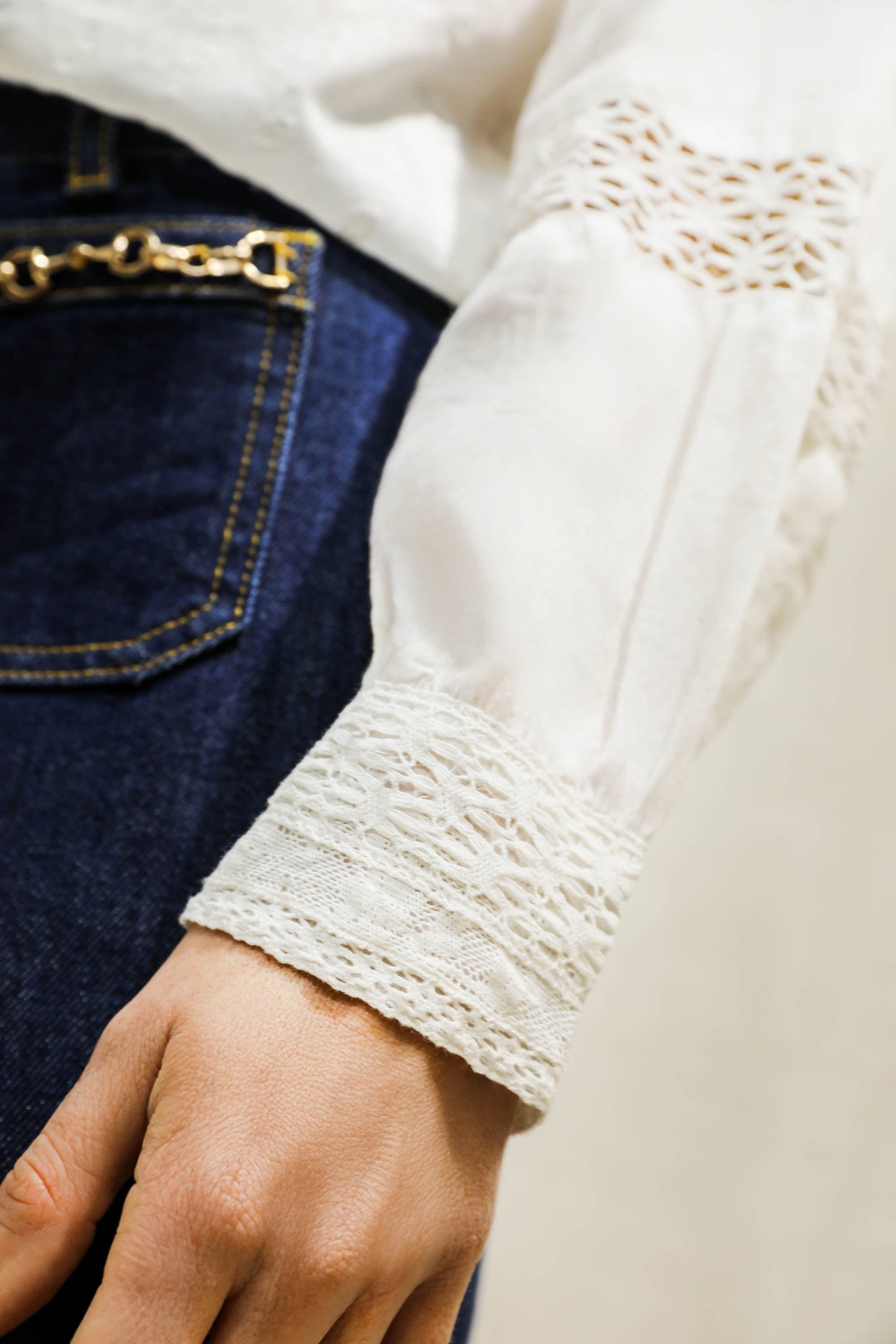 Chemise brodée blanche - Mijanette