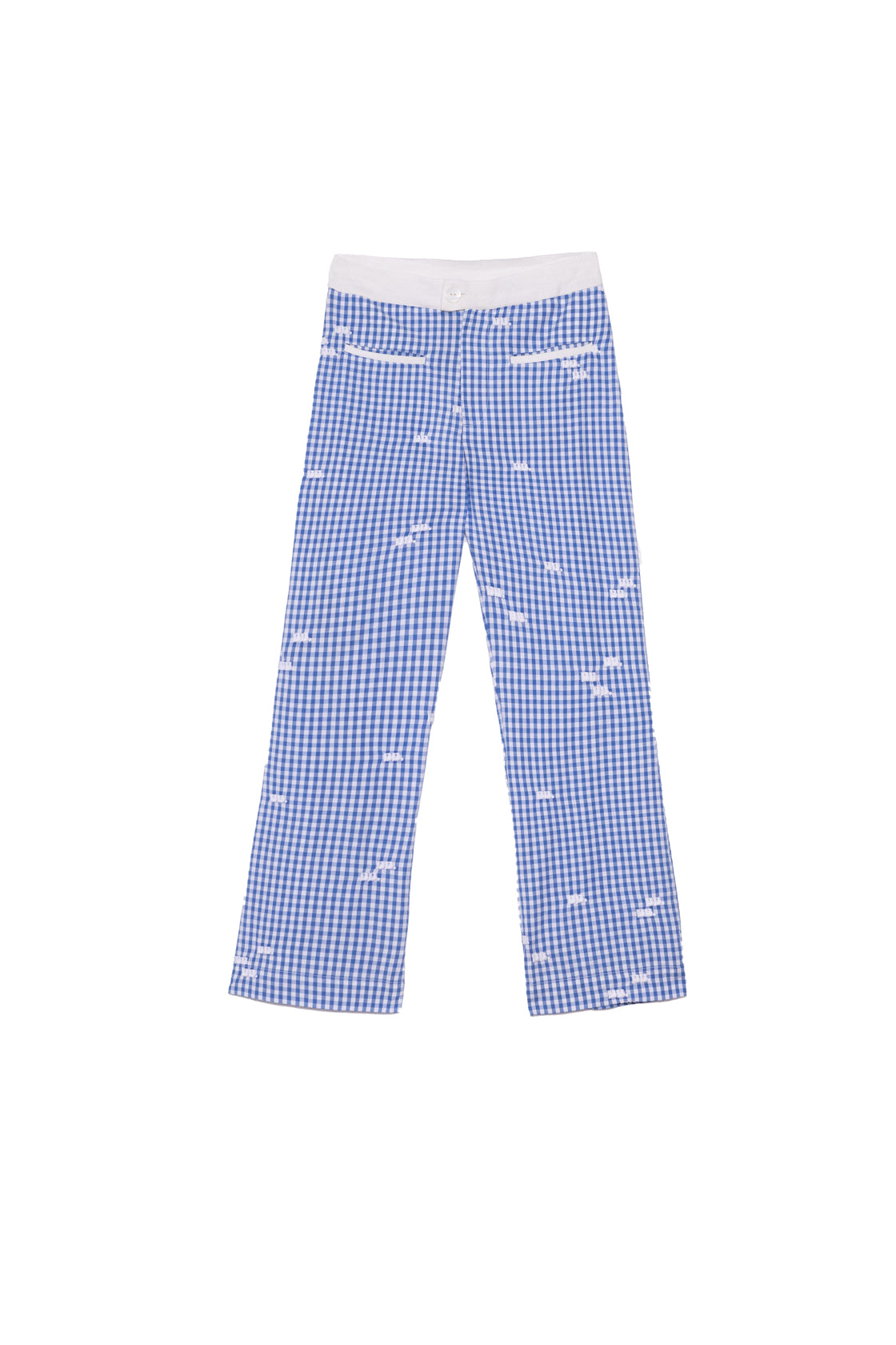 Pantacourt Vichy Bleu - Monogramme