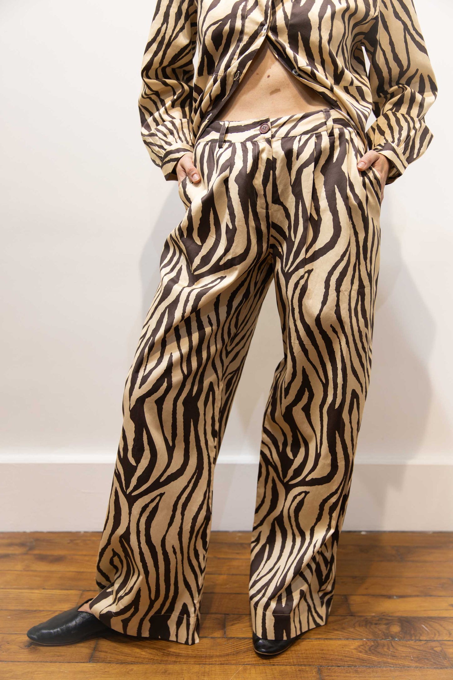 Pantalon large zebré - Fizzz