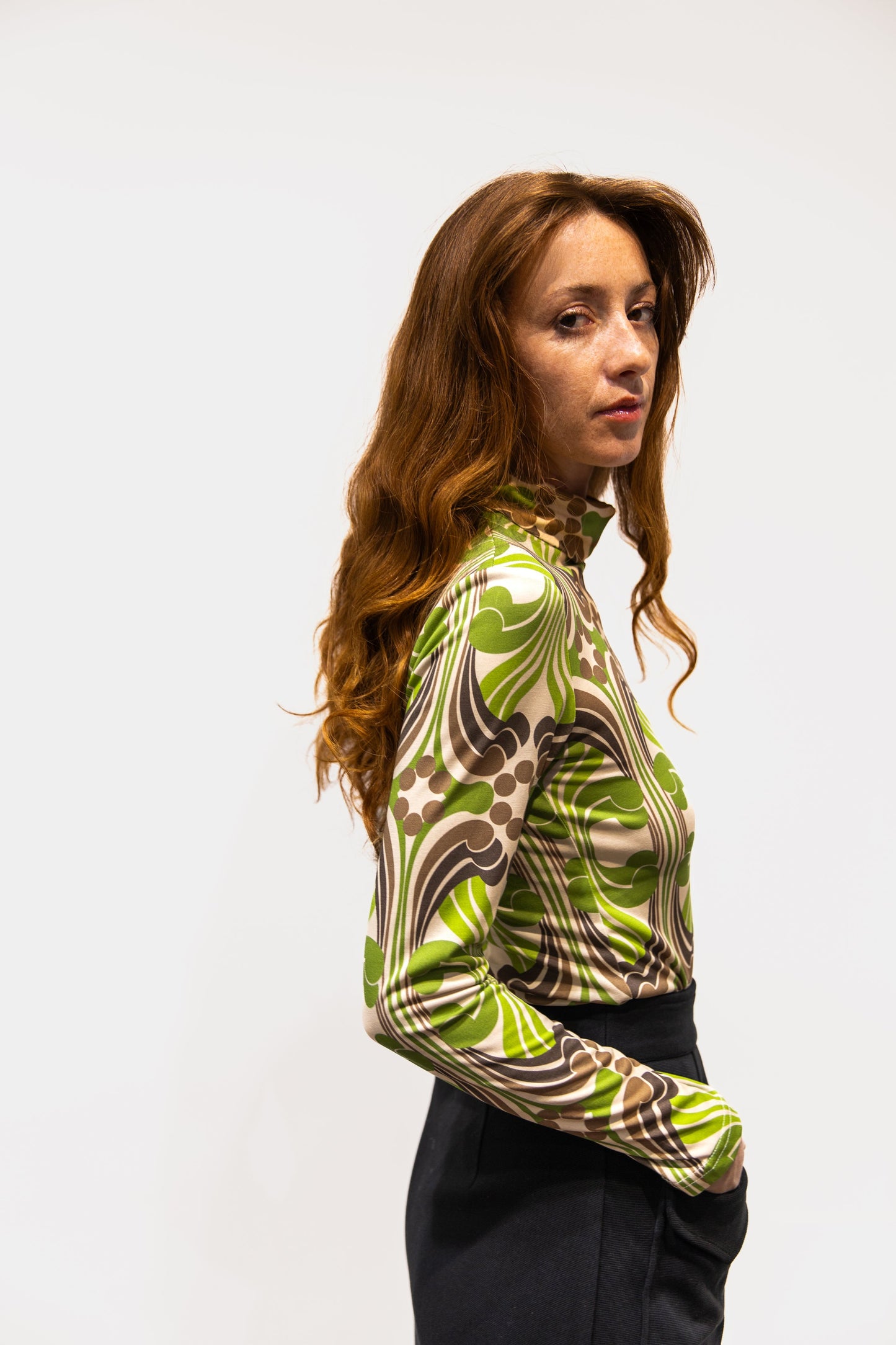 Top col roulé motifs - Regent