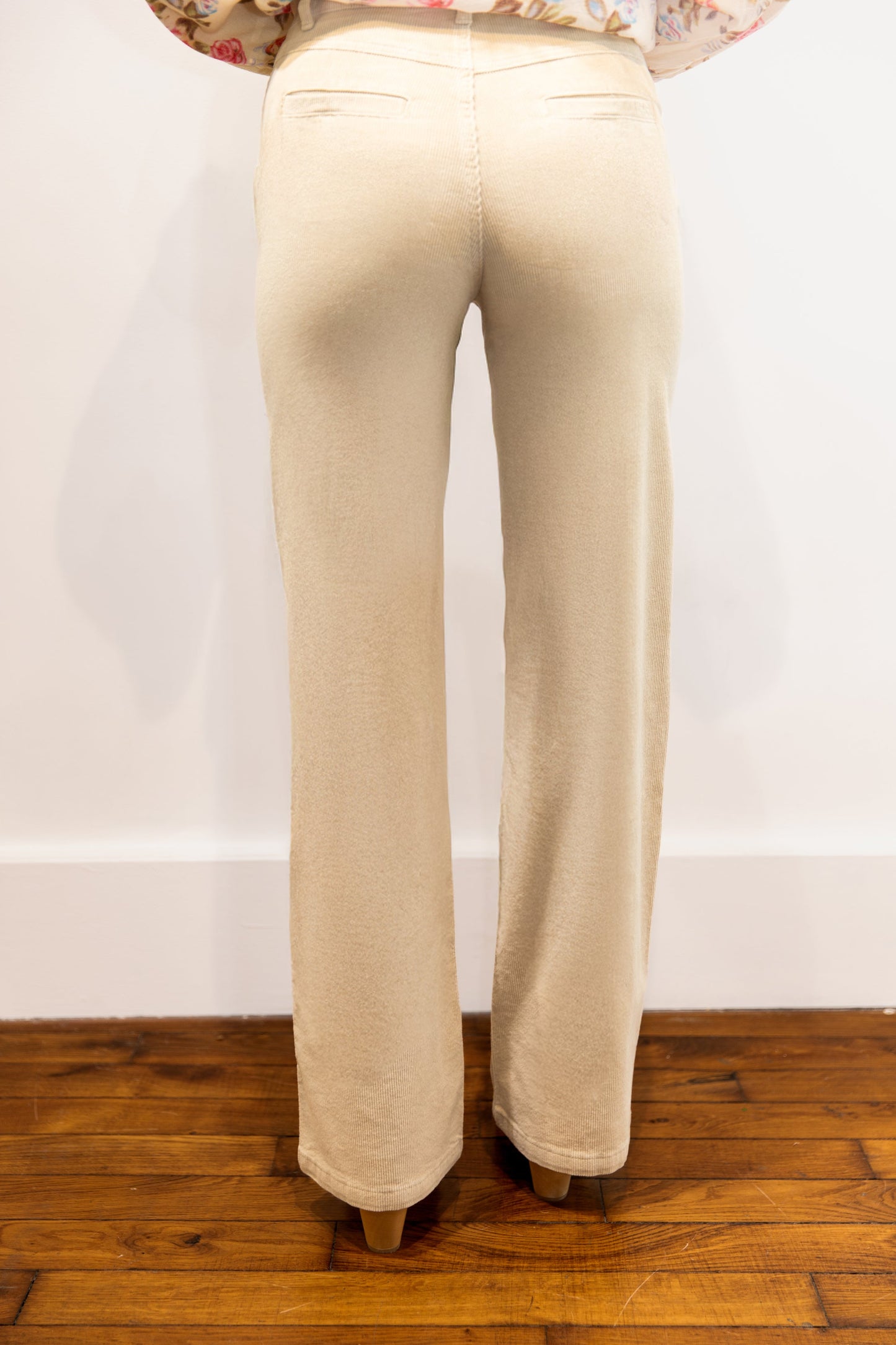 Pantalon flare velours écru - Rizzi