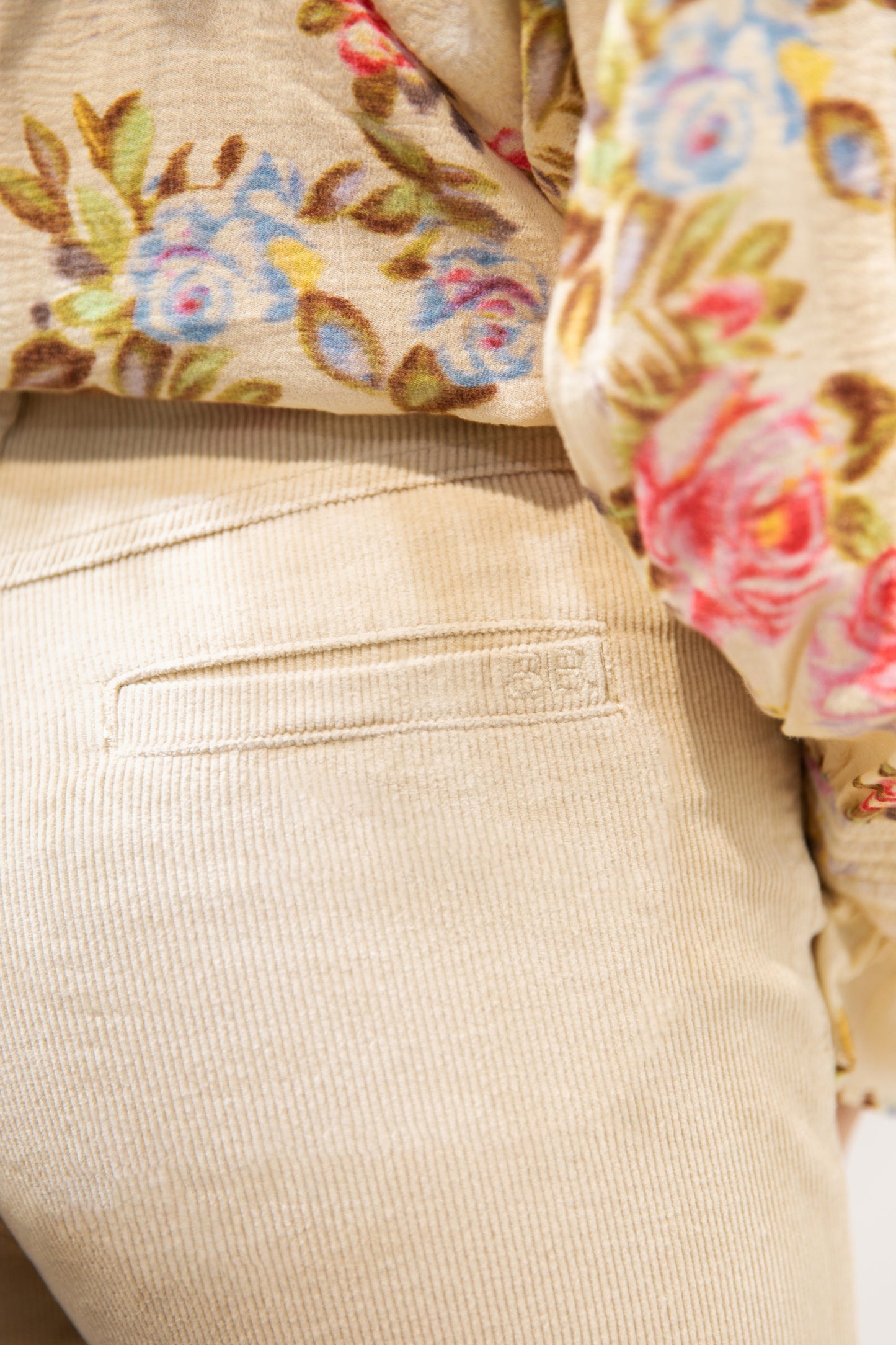 Pantalon flare velours écru - Rizzi