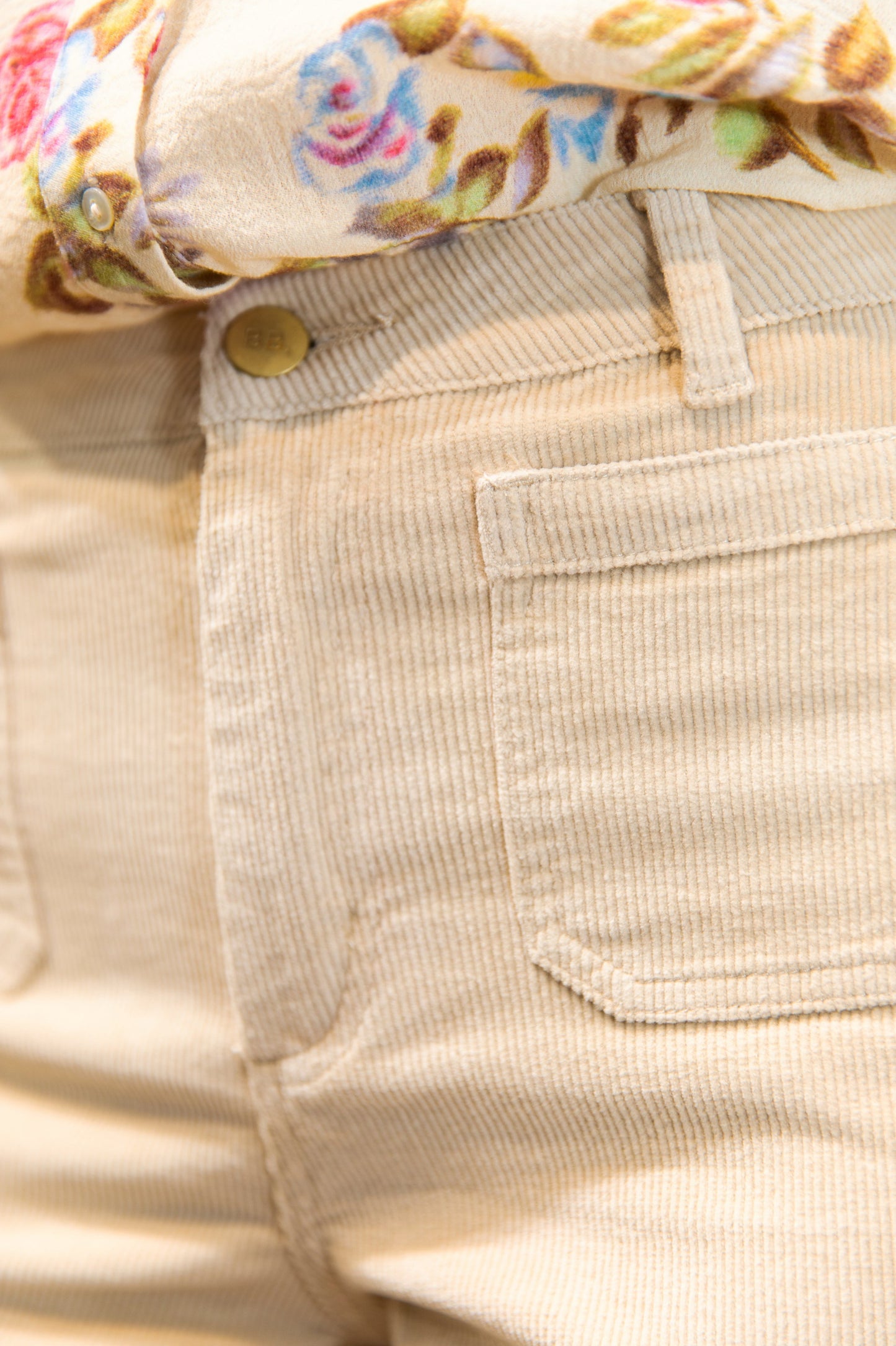 Pantalon flare velours écru - Rizzi