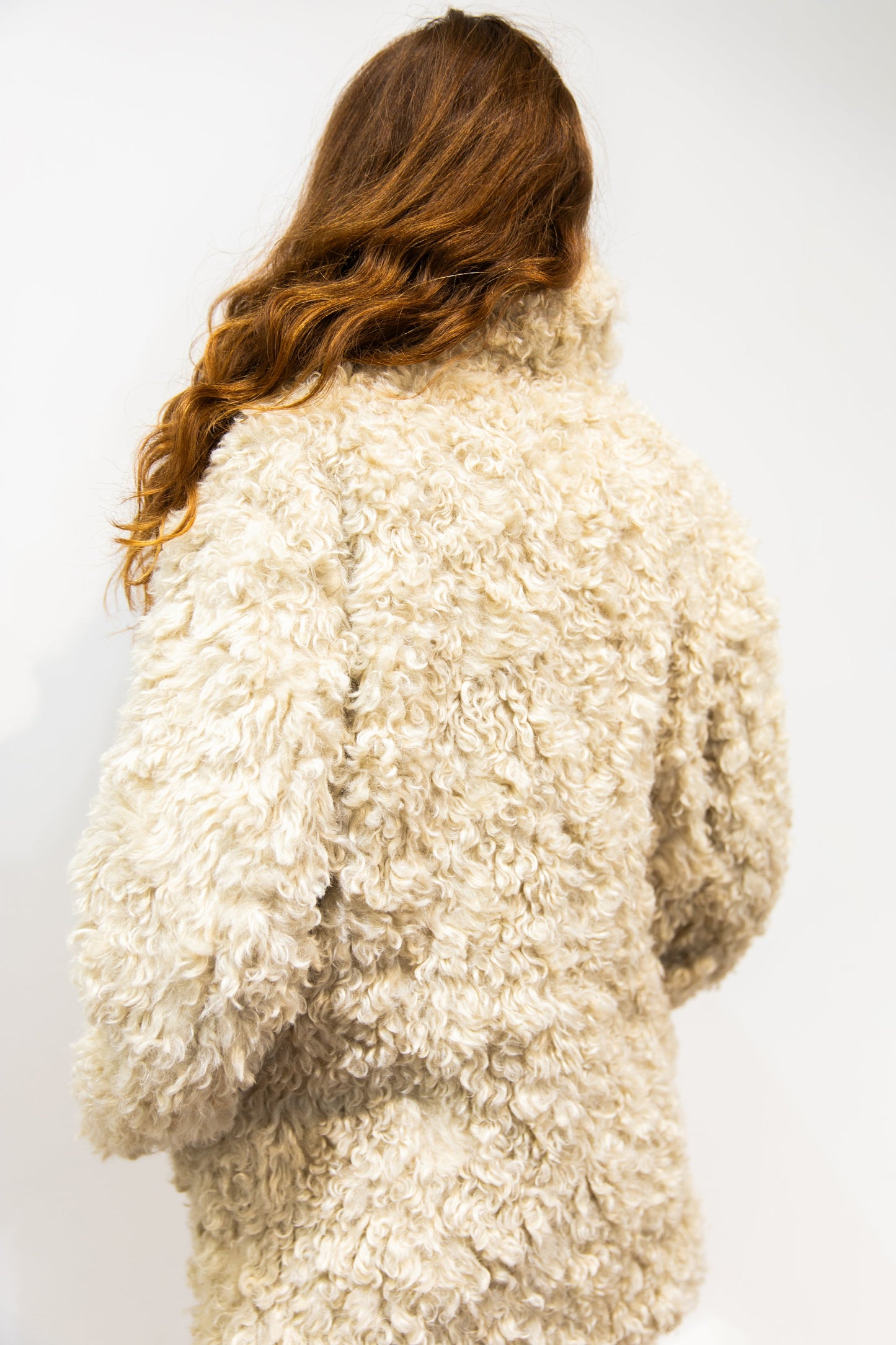 Manteau fausse fourrure écru - Flocon