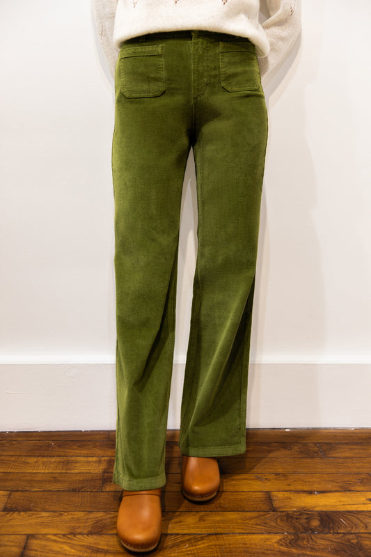 Pantalon flare velours vert - Rizzi