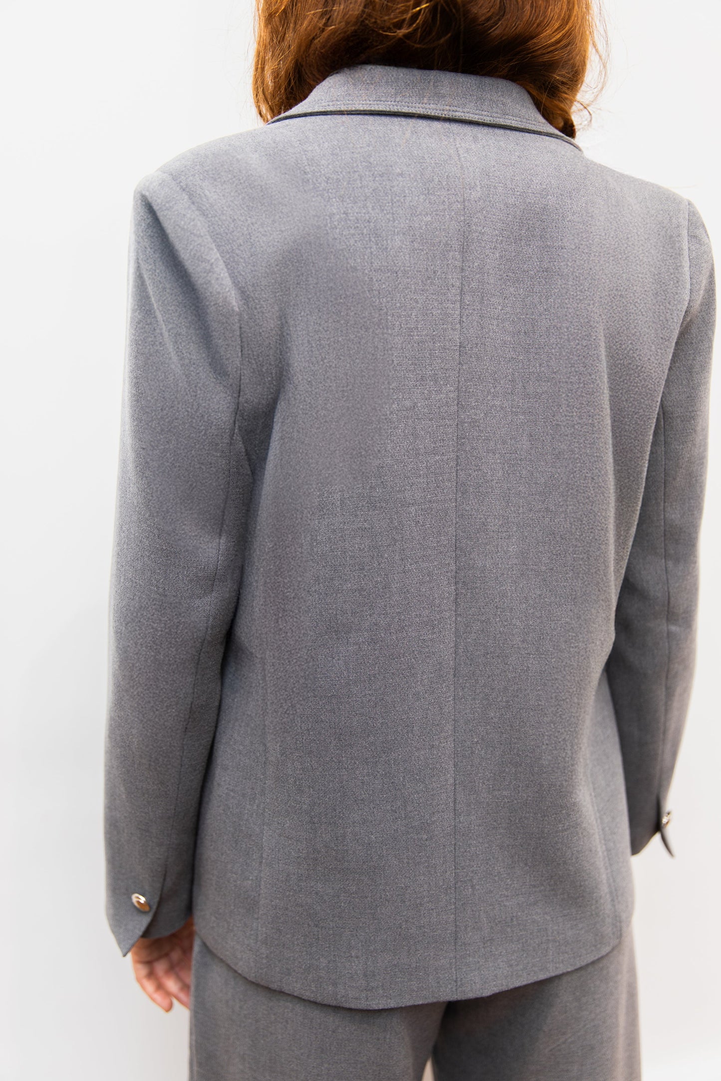 Blazer gris doublure rayée - Yves