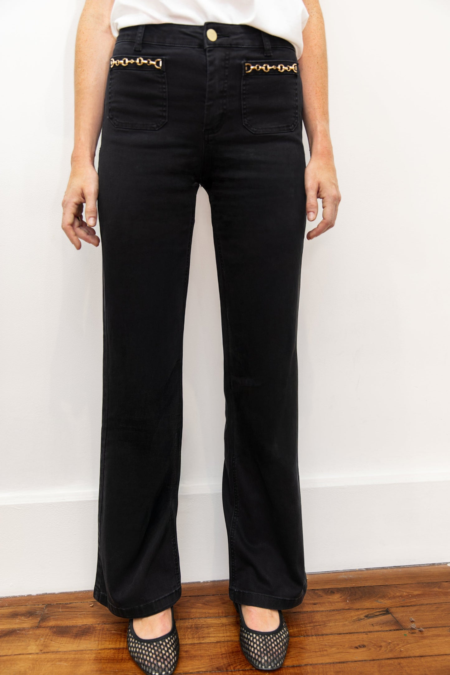 Pantalon flare noir - Milan
