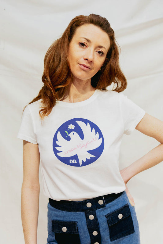 T-shirt Blanc - Amour