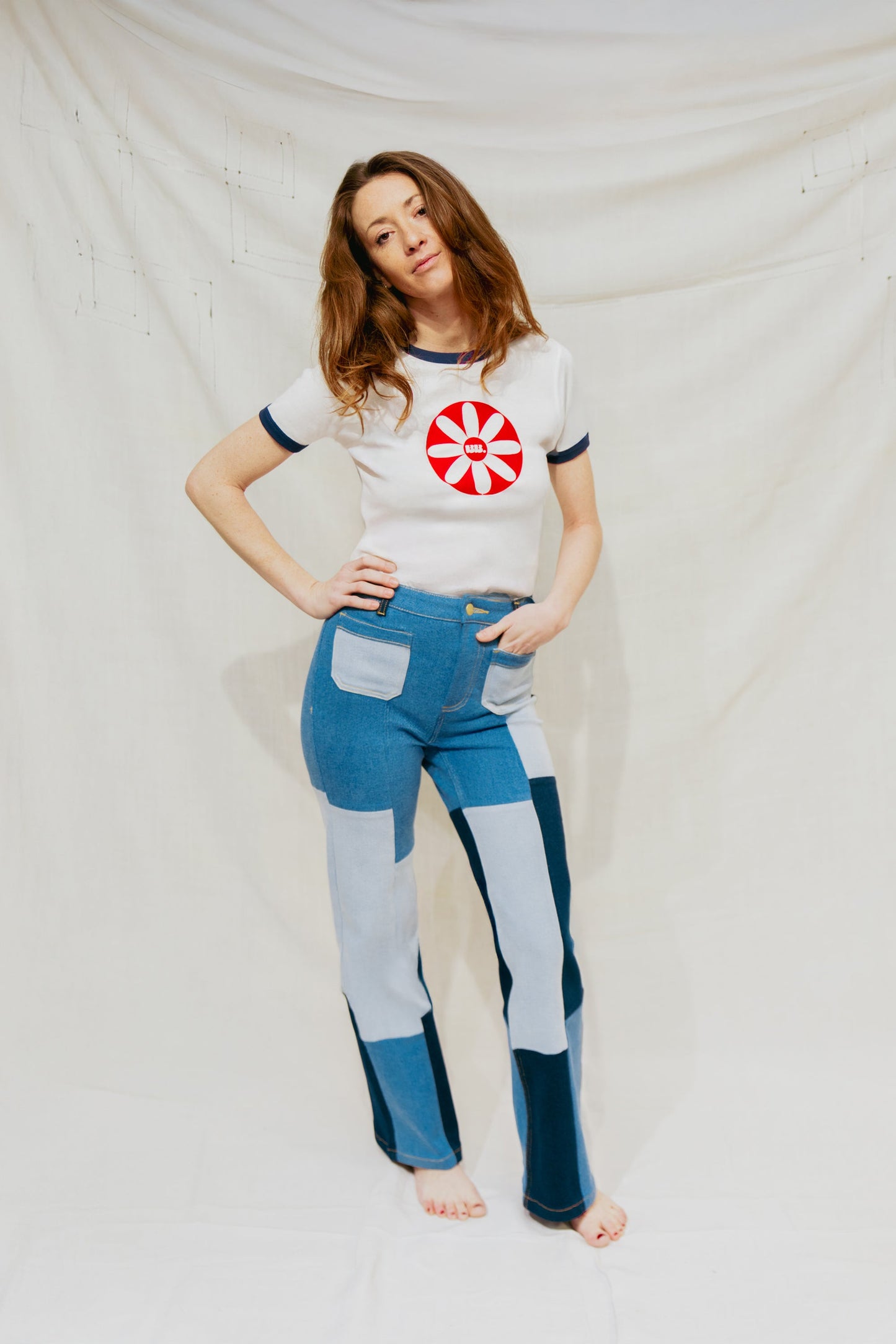 T-shirt Blanc Marguerite - Hello