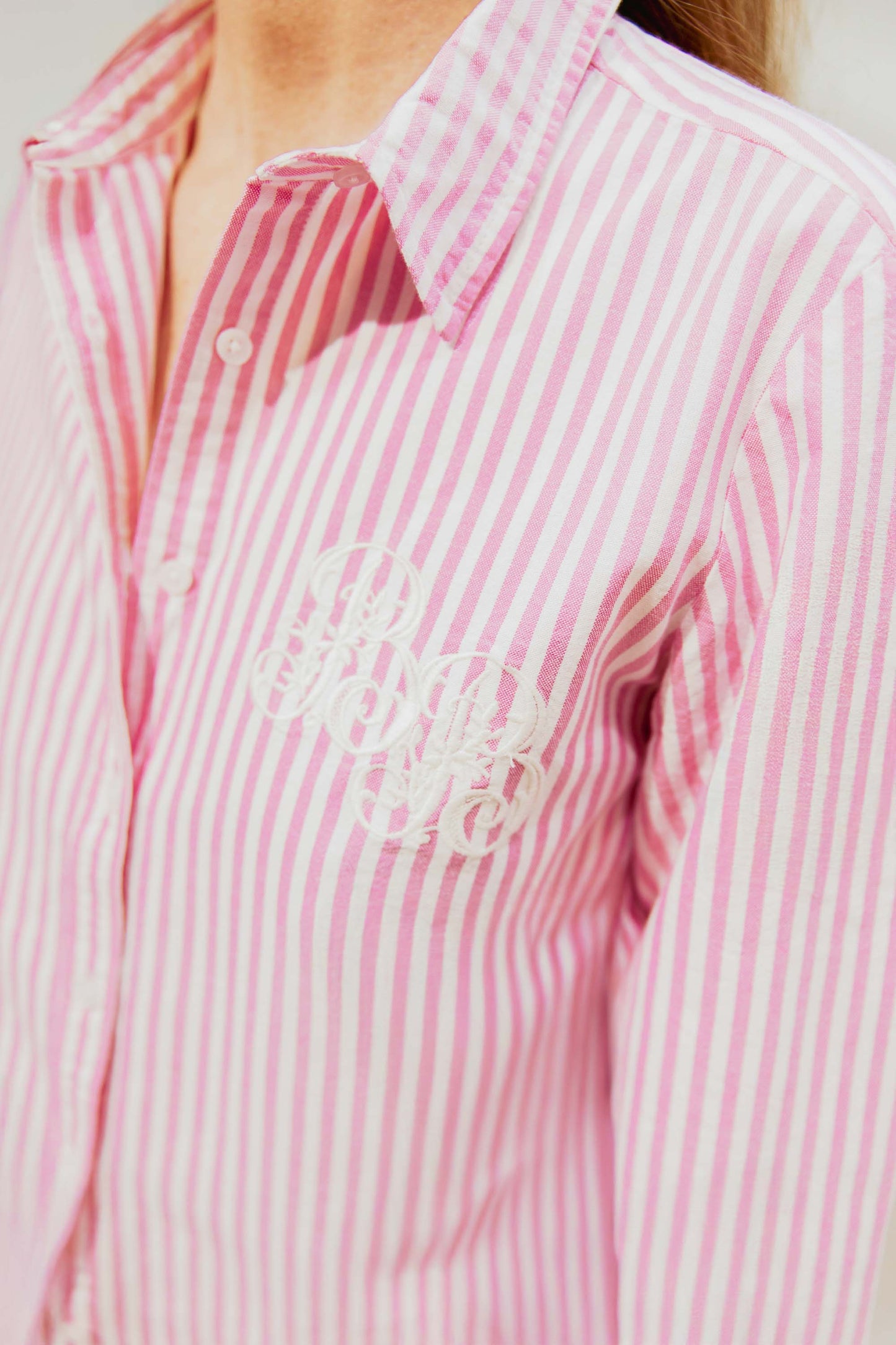 Chemise large à rayures rose - Babeth BB,