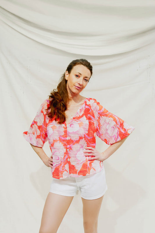 Blouse à imprimé floral - Dream rayures