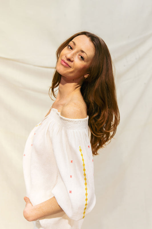 Blouse Bohème Blanche Camelia