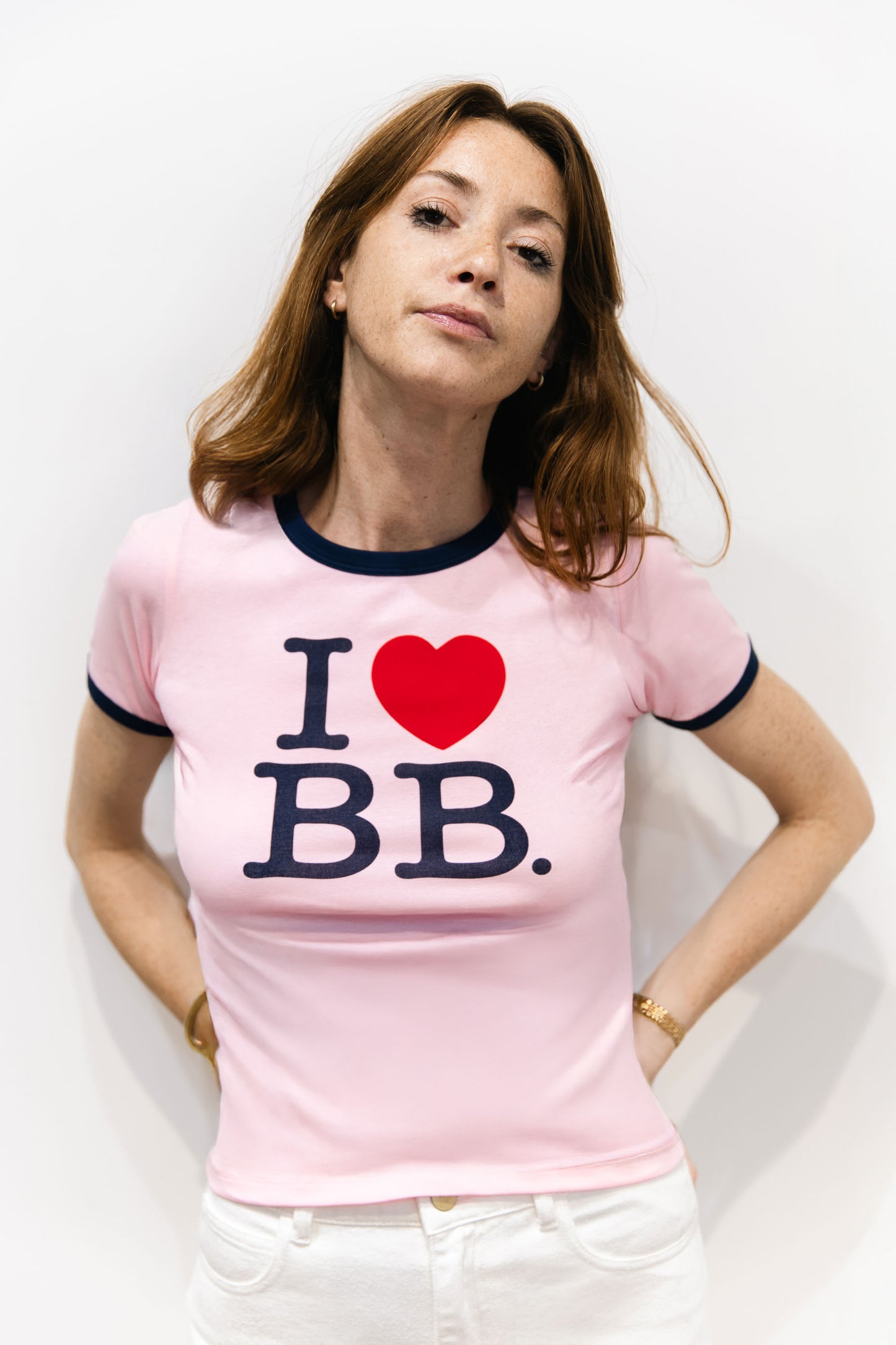 T-shirt rose - I love BB