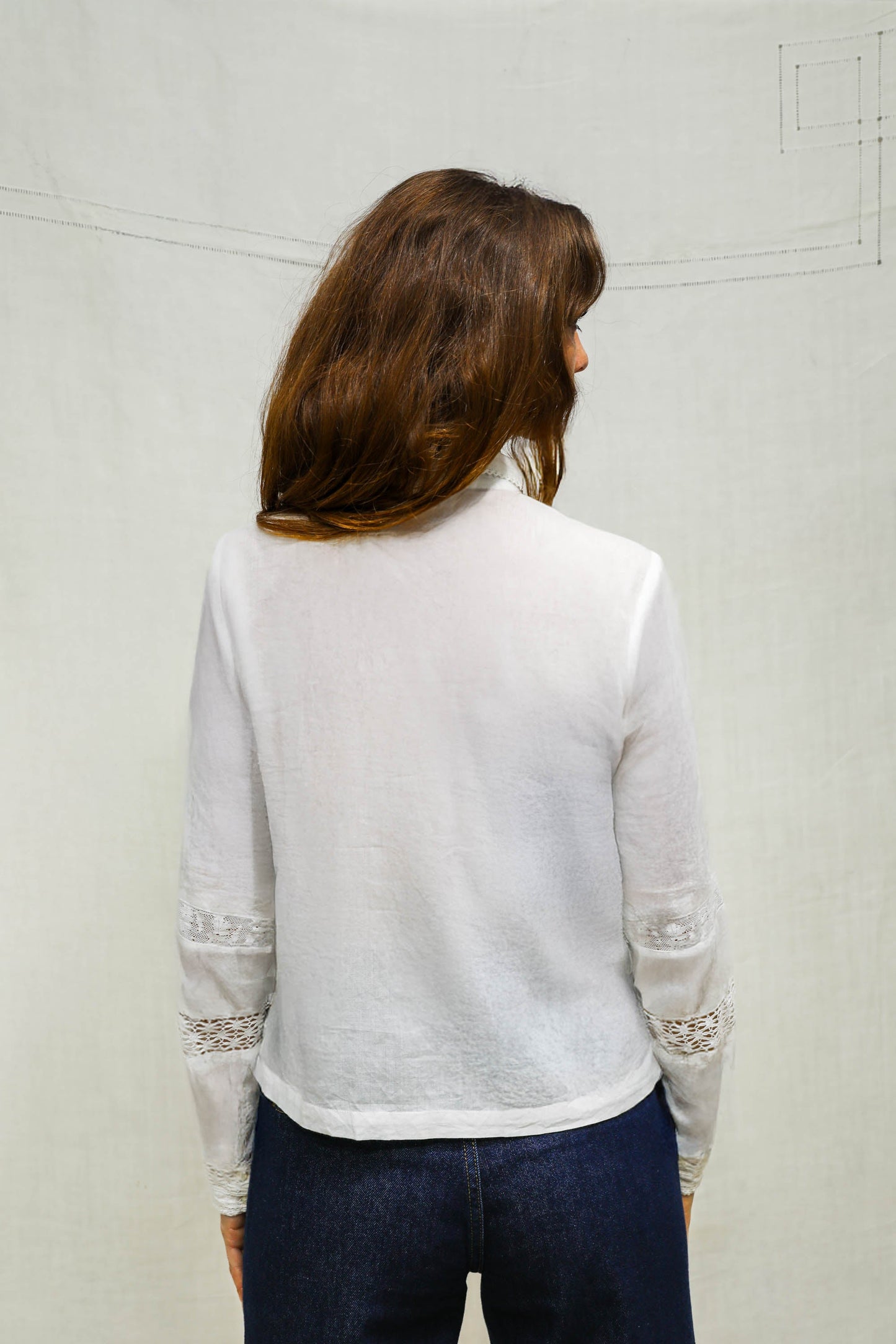 Chemise brodée blanche - Mijanette