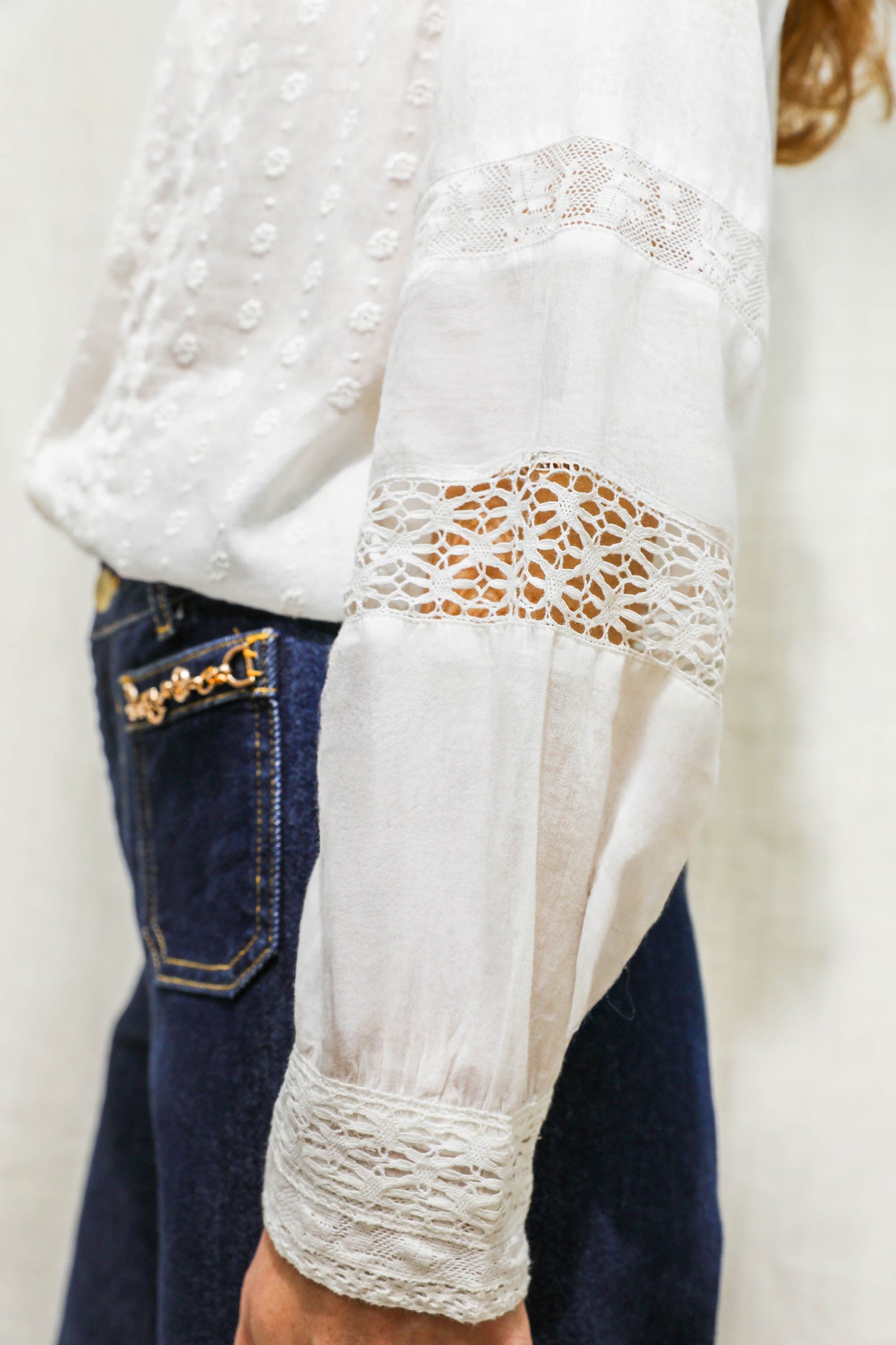 Chemise brodée blanche - Mijanette