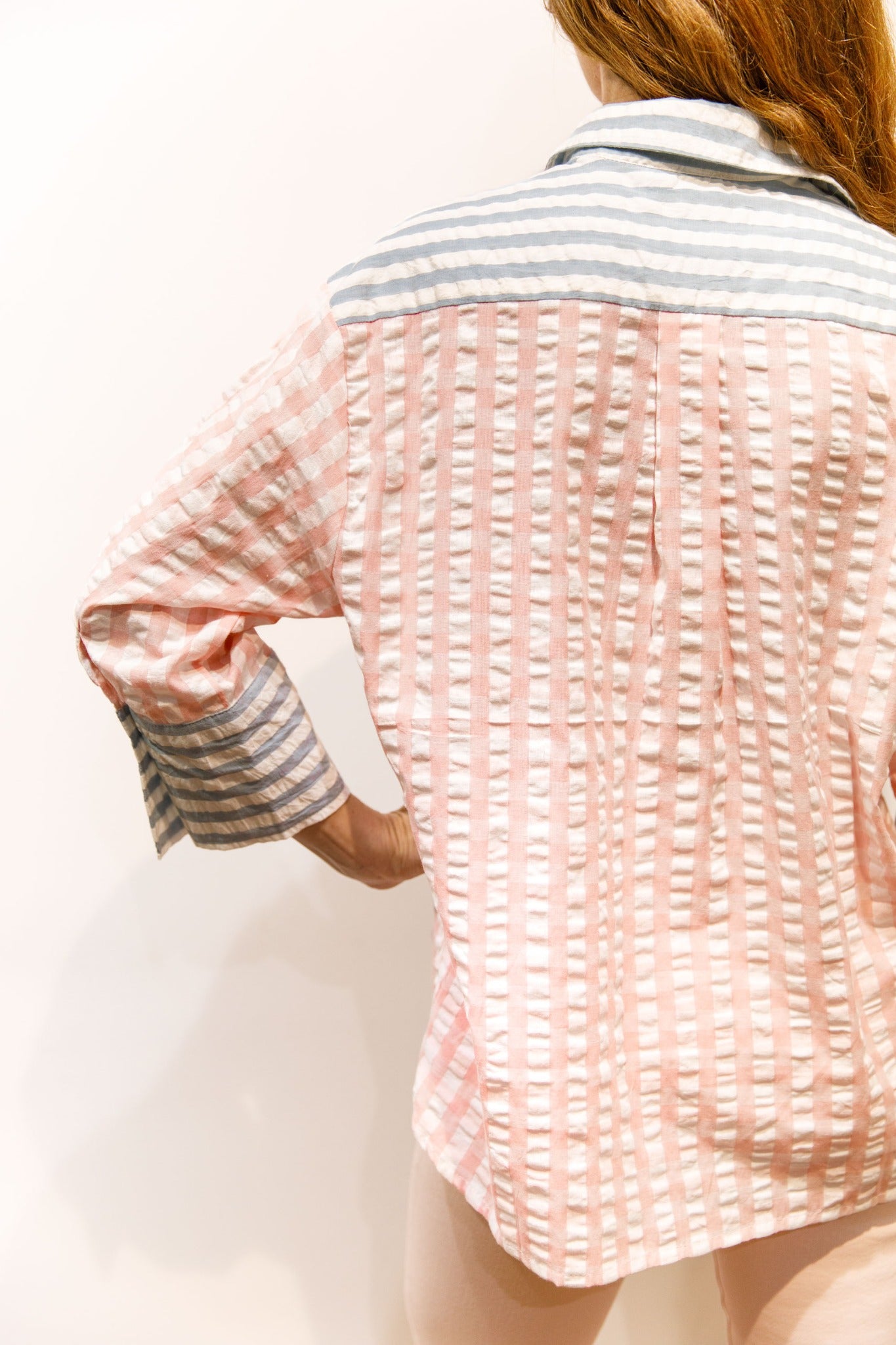 Chemise seersucker rayures et vichy – Chouchou