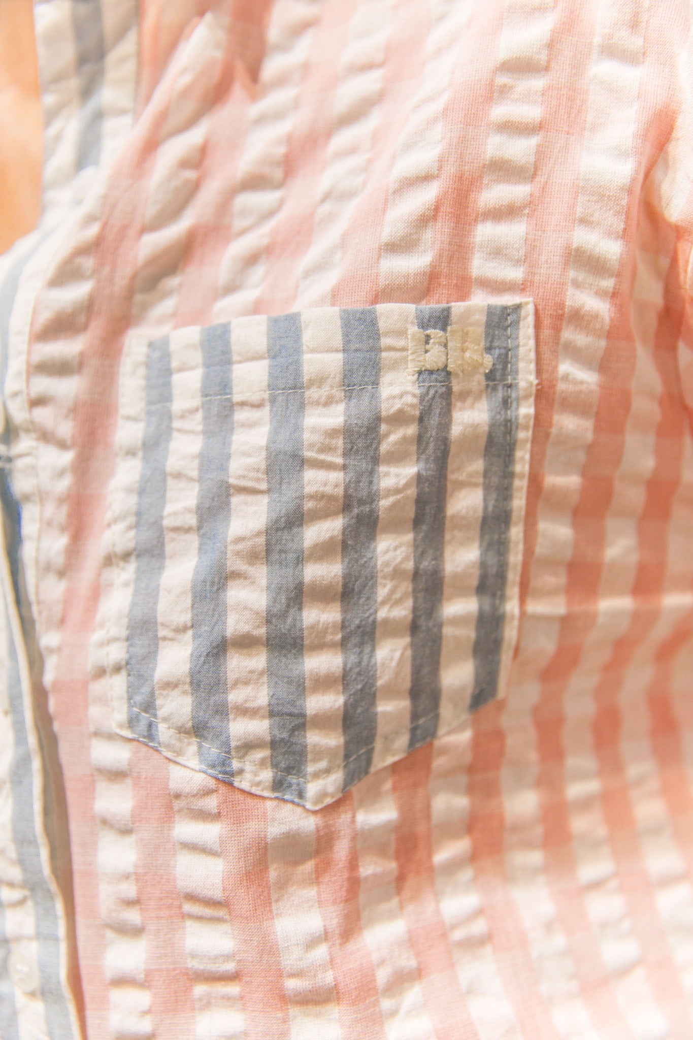 Chemise seersucker rayures et vichy – Chouchou