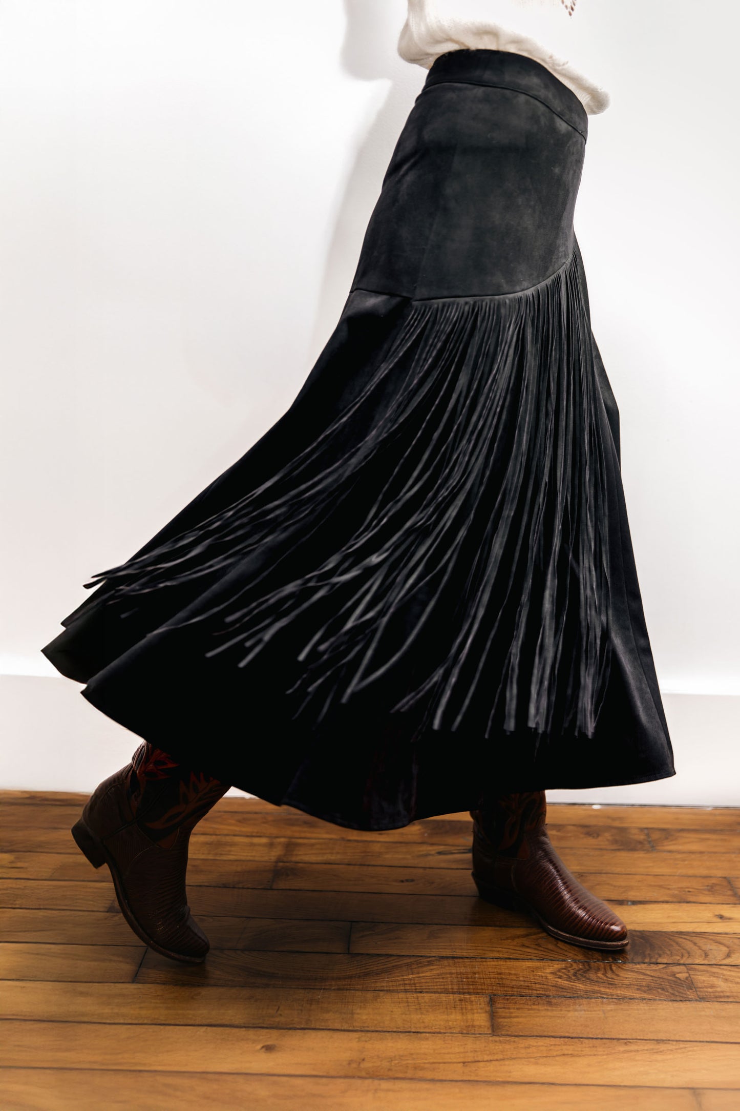 Jupe longue à franges - Fleetwood