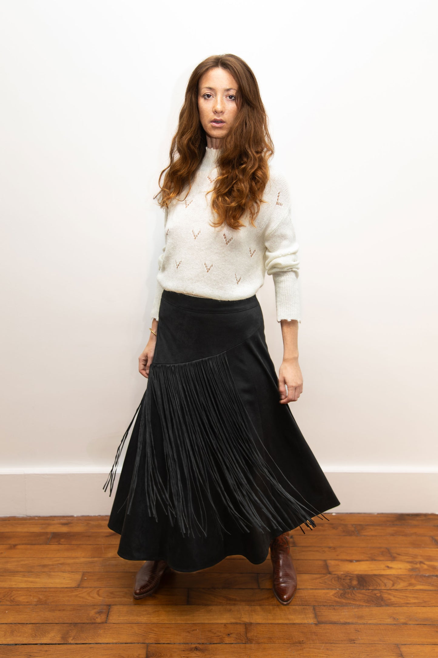 Jupe longue à franges - Fleetwood