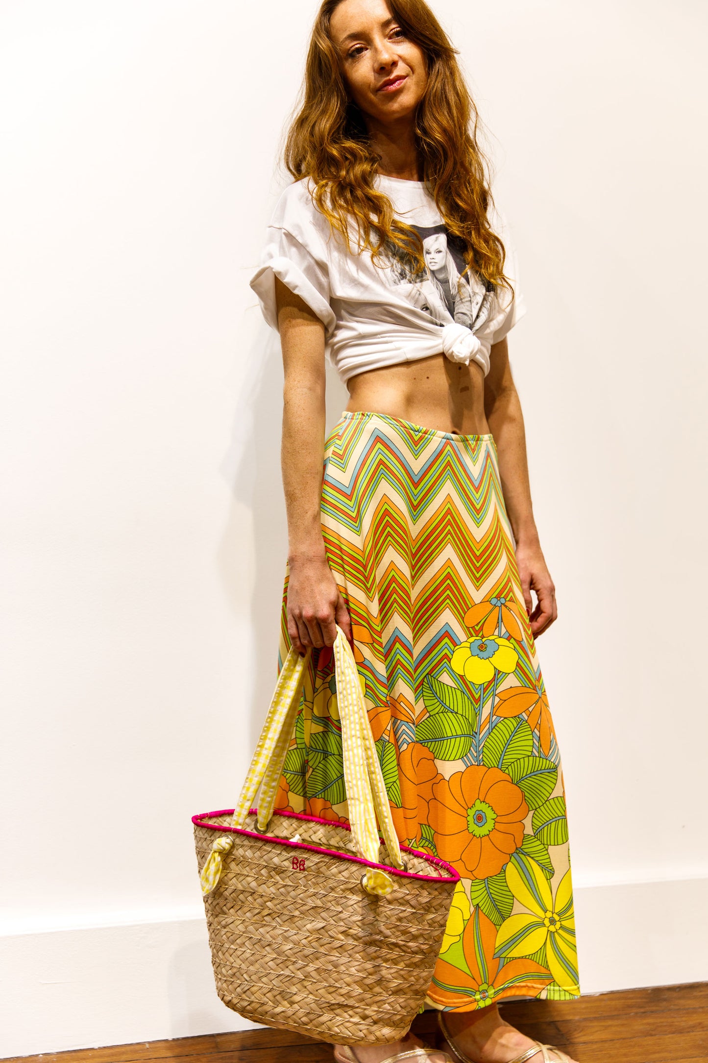 Jupe longue imprimée Tropicana – Linda