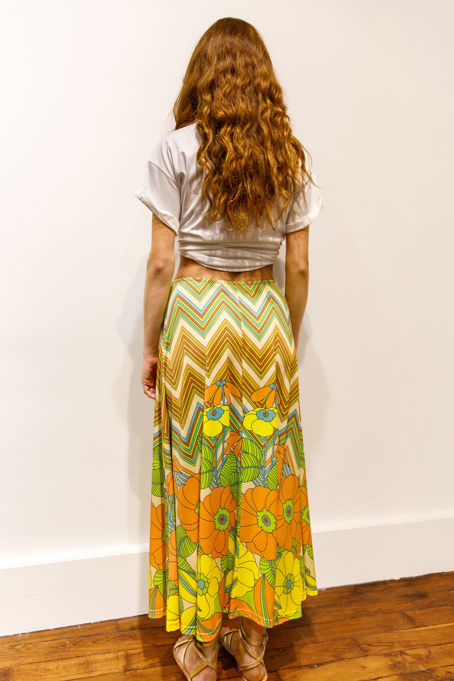 Jupe longue imprimée Tropicana – Linda