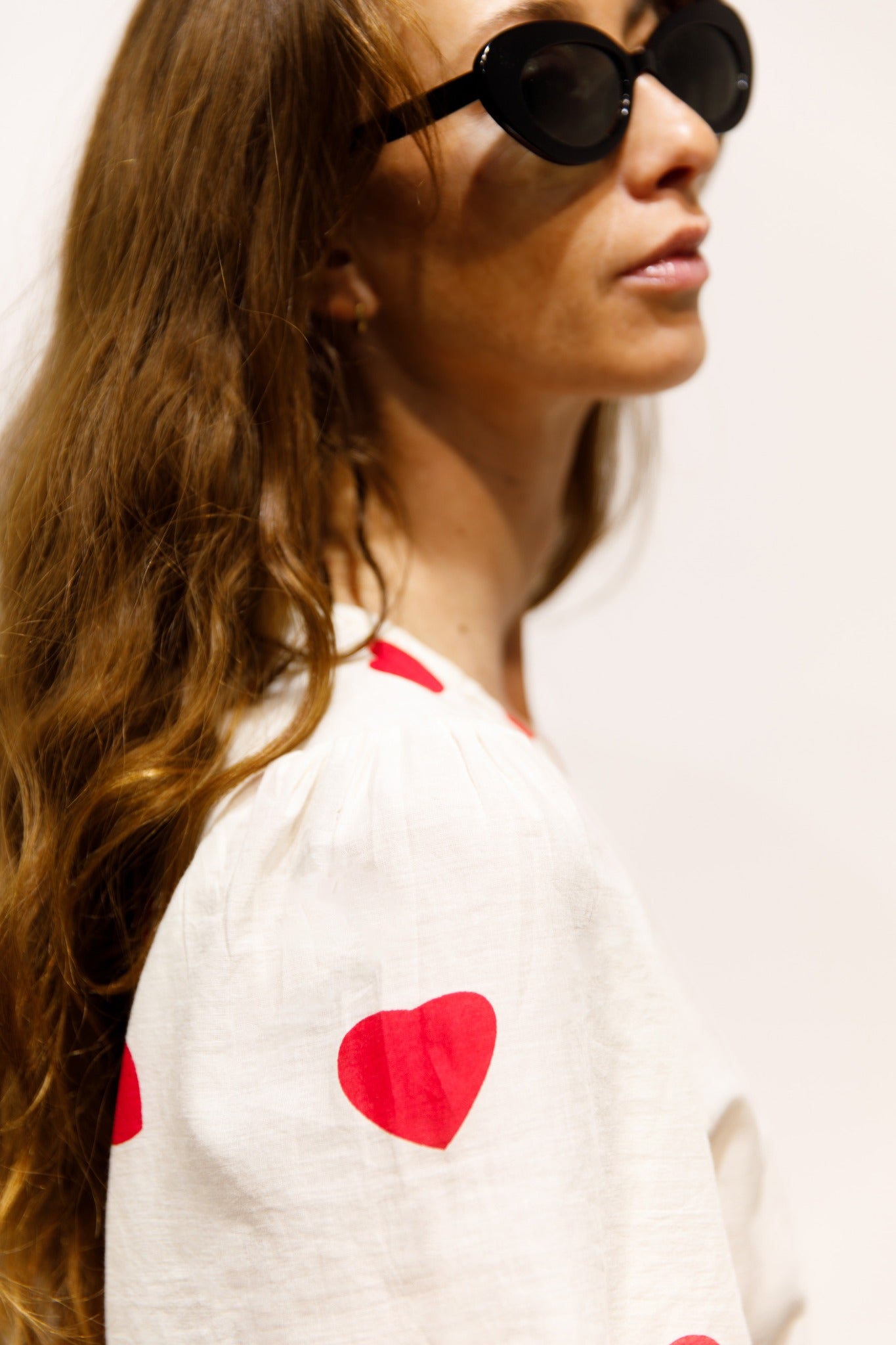 Robe midi imprimée cœurs – Mademoiselle