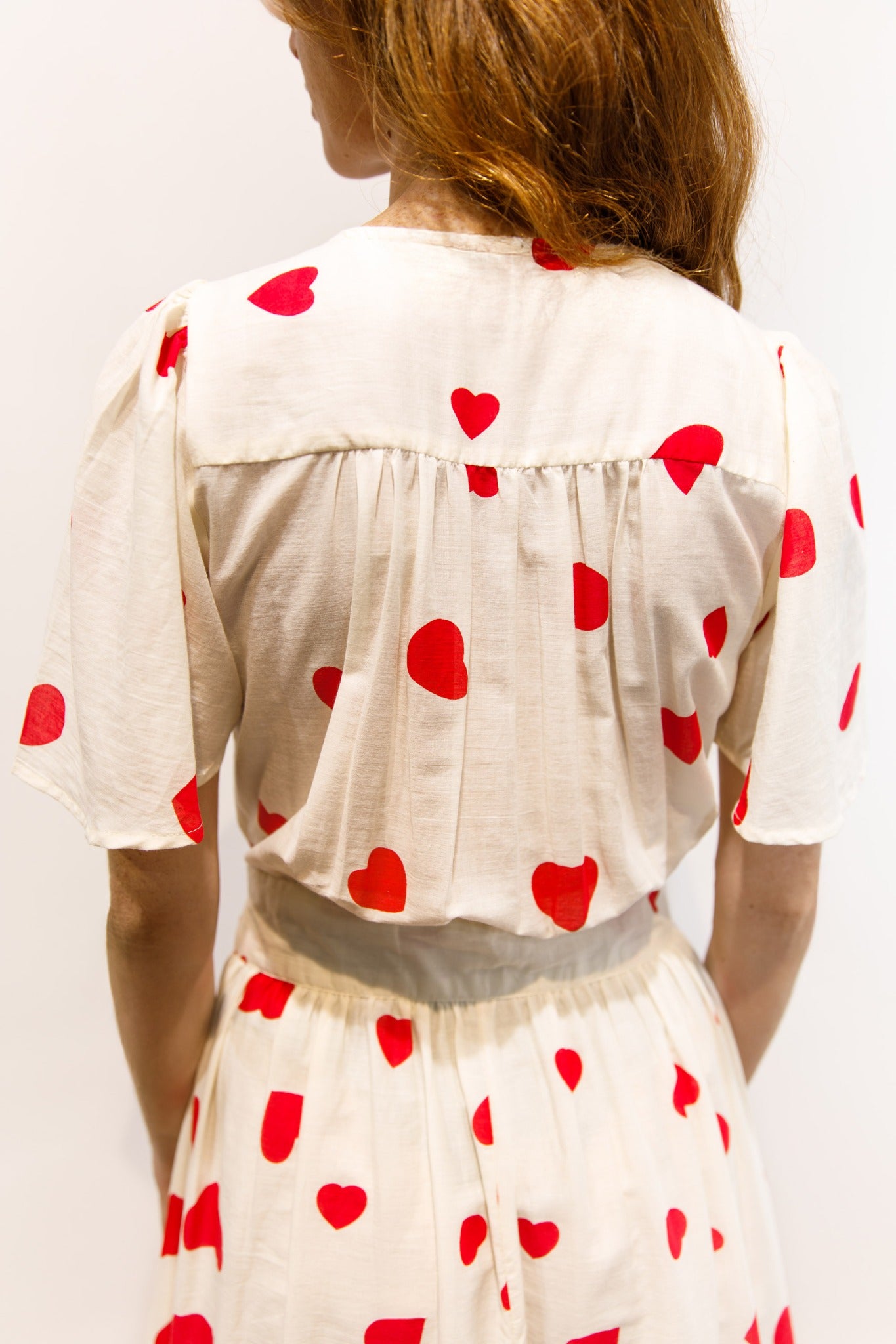 Robe midi imprimée cœurs – Mademoiselle