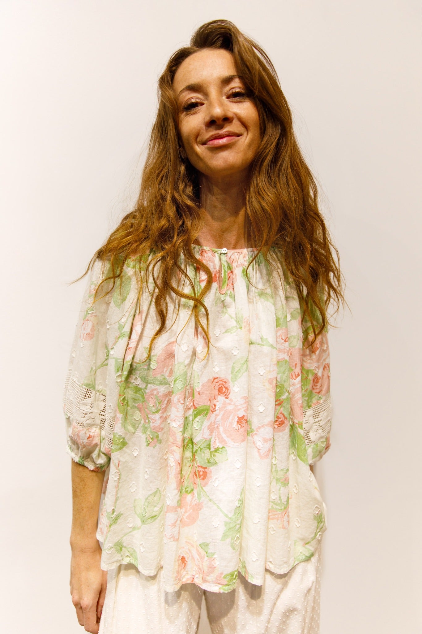 Blouse imprimée roses – Nuage