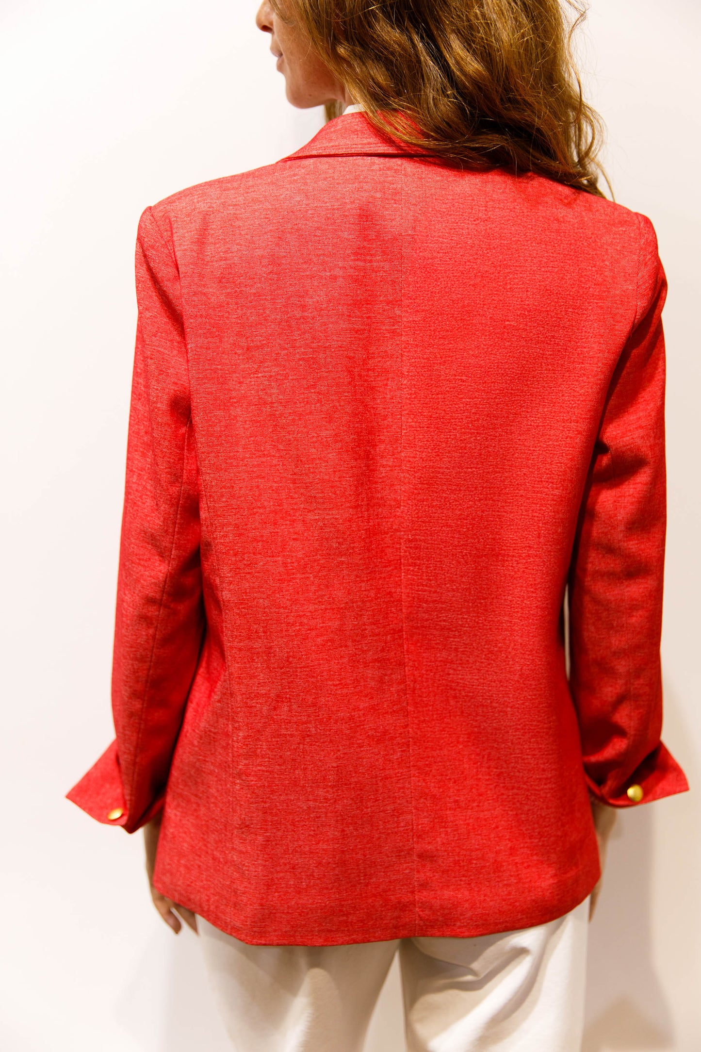 Blazer à poches plaquées cerise – Yves